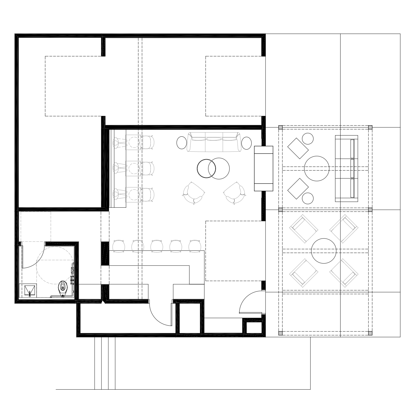 Tasting room renovation floor plan layout